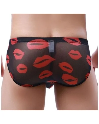 Slip Trompe Kiss Lips Noir sextoys et accessoires sur La Boutique du Hard