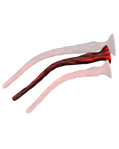 Gode Torthy M 46 x 4.7 cm Noir-Rouge sextoys et accessoires sur La Boutique du Hard