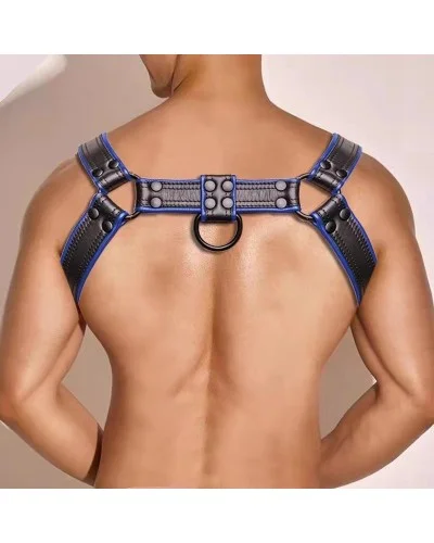 Harnais Simili Hashon Noir-Bleu sextoys et accessoires sur La Boutique du Hard