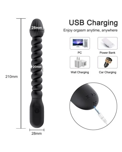 Stimulateur de prostate Flex Spiral 15 x 2.6cm sextoys et accessoires sur La Boutique du Hard