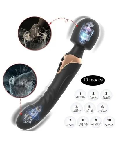 Wand-Dildo Duzio 10 Vibrations Noir sextoys et accessoires sur La Boutique du Hard