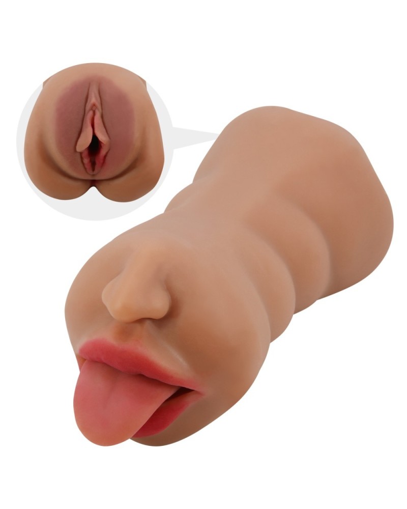 Masturbateur Pussy Crazy  Sarah 2 Entrées Marron sextoys et accessoires sur La Boutique du Hard
