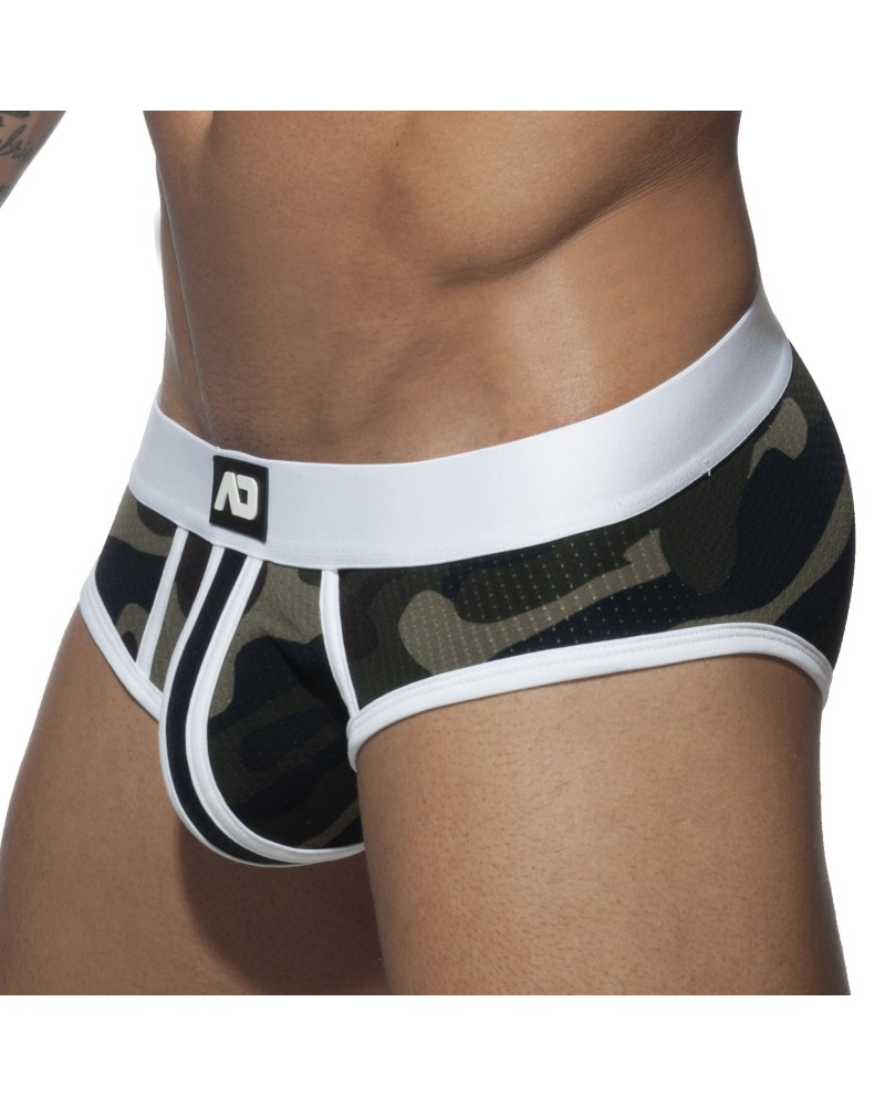 Slip CAMO STRIPE Blanc sextoys et accessoires sur La Boutique du Hard