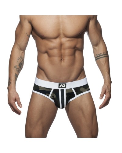 Slip CAMO STRIPE Blanc sextoys et accessoires sur La Boutique du Hard
