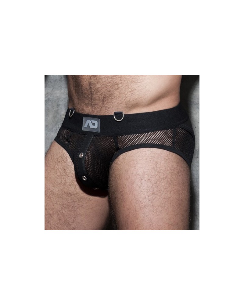 Slip Bottomless MESH MIXED Noir sextoys et accessoires sur La Boutique du Hard