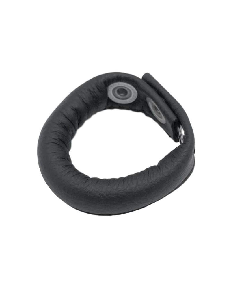 Ballstretcher En Cuir Noir 45mm Avec 2 Pressions - Marque RougeCuir, Fabriqué En Thaïlande, Sans Phtalate