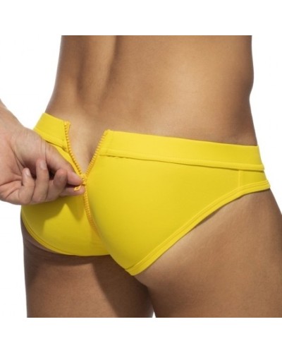Slip de bain ALLOVER ZIP Jaune sextoys et accessoires sur La Boutique du Hard