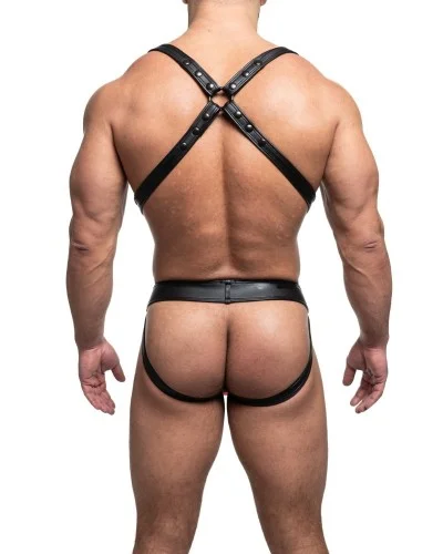 Ensemble Jock et Harnais NAUSICA Noir-Bleu sextoys et accessoires sur La Boutique du Hard