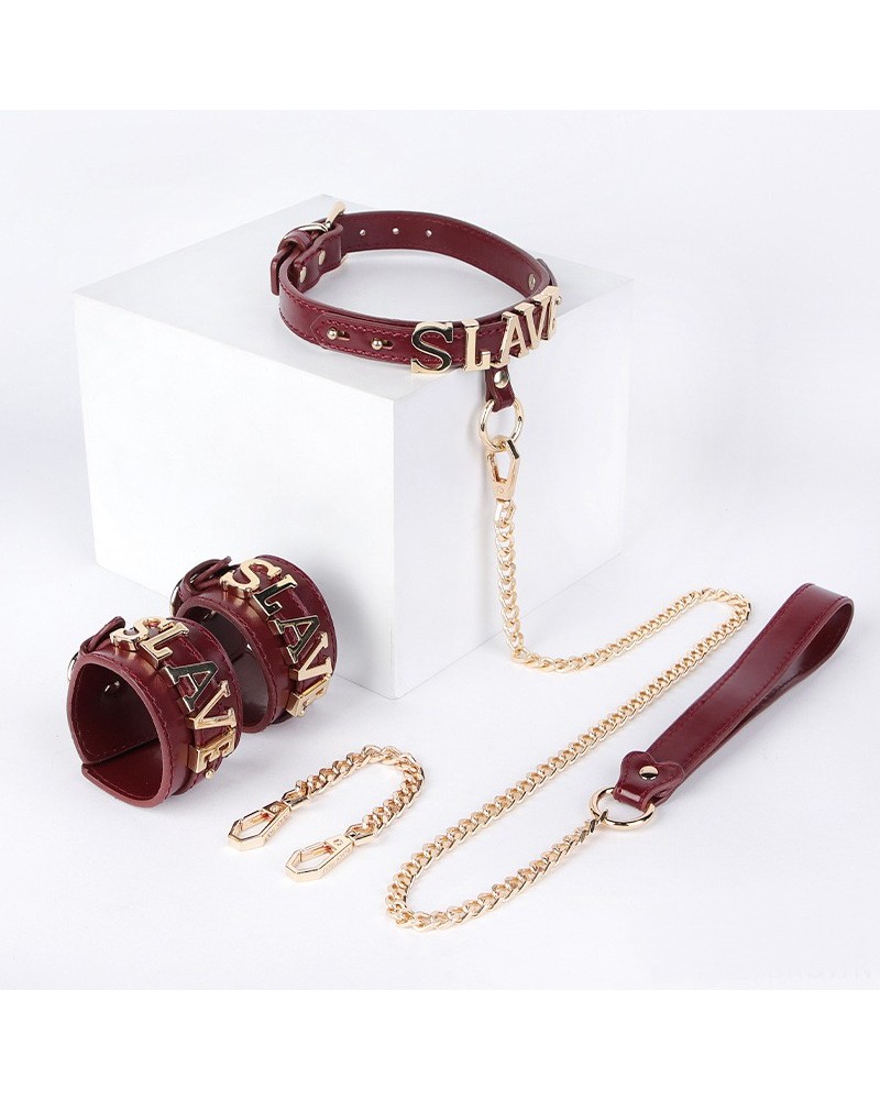 Coffret SM Slave 2 Pièces Bordeaux sextoys et accessoires sur La Boutique du Hard