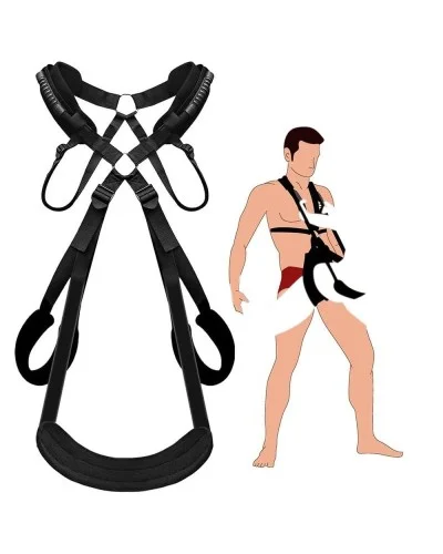 Harnais Support Fuck Duo Noir sextoys et accessoires sur La Boutique du Hard