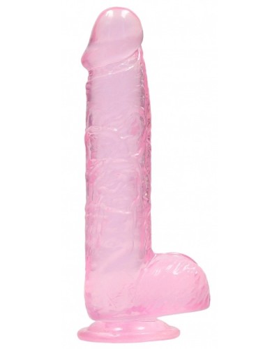 Gode Crystal Clear 12 x 3cm Rose sextoys et accessoires sur La Boutique du Hard