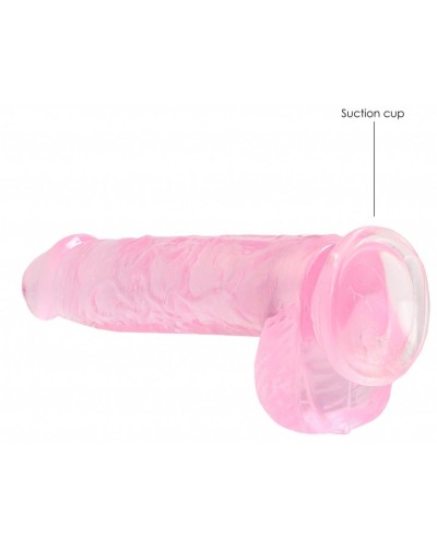 Gode Crystal Clear 12 x 3cm Rose sextoys et accessoires sur La Boutique du Hard