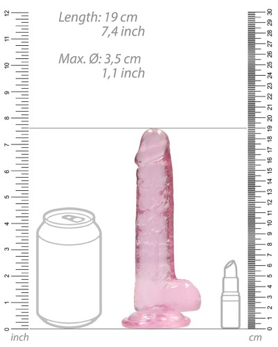 Gode Crystal Clear 14 x 3.5cm Rose sextoys et accessoires sur La Boutique du Hard