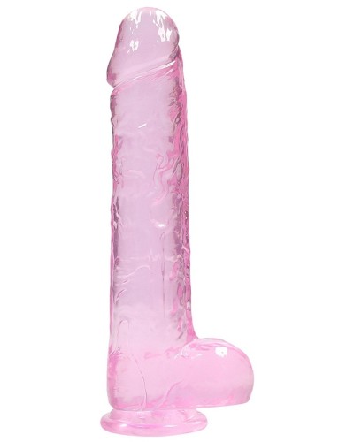 Gode Crystal Clear 19 x 4.5cm Rose sextoys et accessoires sur La Boutique du Hard