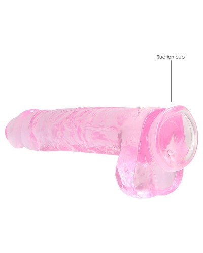 Gode Crystal Clear 19 x 4.5cm Rose sextoys et accessoires sur La Boutique du Hard