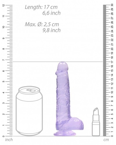 Gode Crystal Clear 12 x 3cm Violet sextoys et accessoires sur La Boutique du Hard