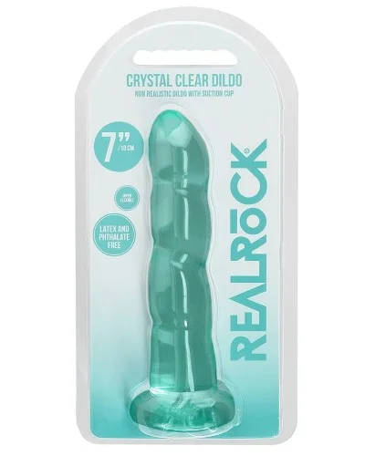 Gode Twist Crystal RealRock 16 x 4cm Vert sextoys et accessoires sur La Boutique du Hard