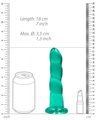 Gode Twist Crystal RealRock 16 x 4cm Vert sextoys et accessoires sur La Boutique du Hard