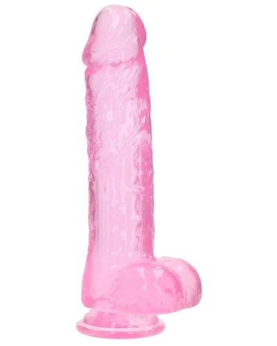 Gode Crystal Clear 21 x 5.5cm Rose sextoys et accessoires sur La Boutique du Hard