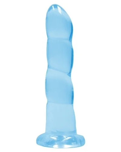 Gode Twist Crystal RealRock 16 x 4cm Bleu sextoys et accessoires sur La Boutique du Hard