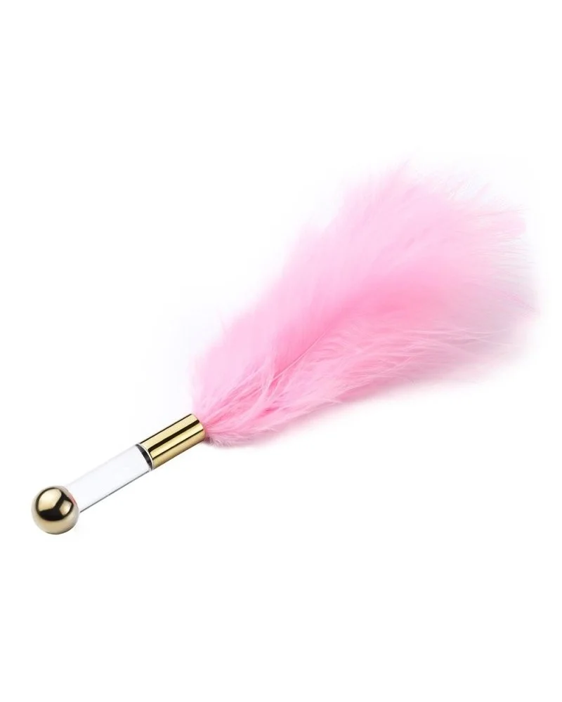 Plumeau Golden Clear 15cm Rose sextoys et accessoires sur La Boutique du Hard
