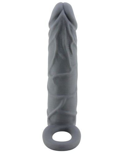 Gaine de pénis Realtick 16 x 3.8 cm Grise sextoys et accessoires sur La Boutique du Hard