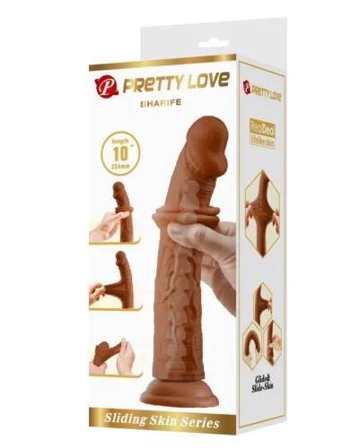 Gode réaliste Sharife 22 x 4.5 cm Marron sextoys et accessoires sur La Boutique du Hard