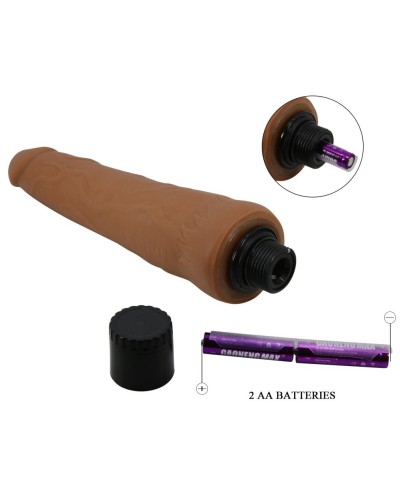 Gode Vibrant Alfredo 21 x 5.5cm Marron sextoys et accessoires sur La Boutique du Hard