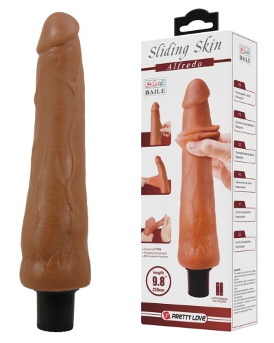 Gode Vibrant Alfredo 21 x 5.5cm Marron sextoys et accessoires sur La Boutique du Hard
