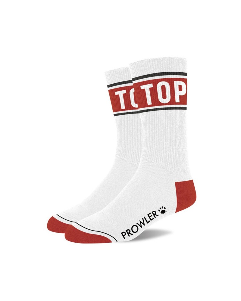 Chaussettes TOP Blanc-Rouge sextoys et accessoires sur La Boutique du Hard