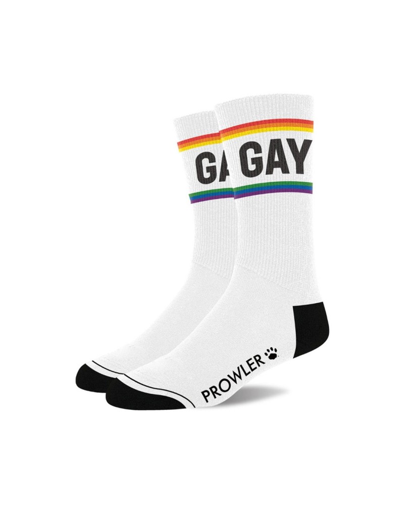 Chaussettes Gay Blanc-Rainbow sextoys et accessoires sur La Boutique du Hard