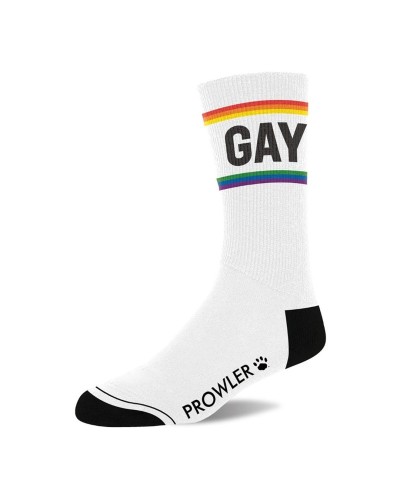 Chaussettes Gay Blanc-Rainbow sextoys et accessoires sur La Boutique du Hard