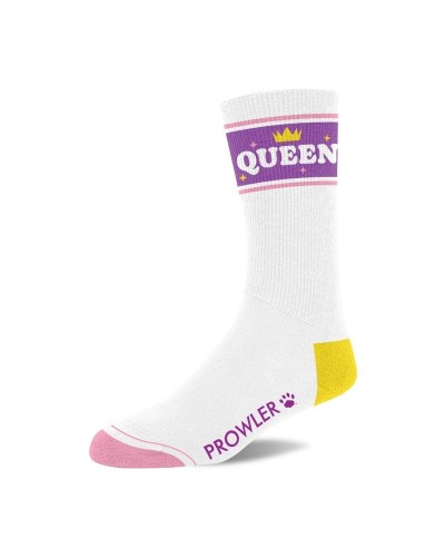 Chaussettes Queen Blanc-Violet-Jaune sextoys et accessoires sur La Boutique du Hard