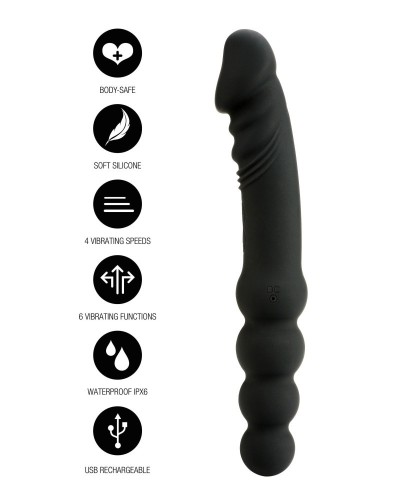 Double Gode Vibrant Dick'n Balls 23 x 4cm sextoys et accessoires sur La Boutique du Hard