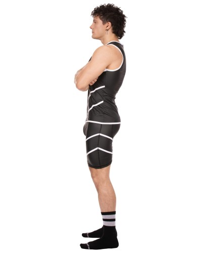 Veste sans manche Robin Noir-Blanc sextoys et accessoires sur La Boutique du Hard