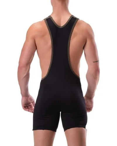 Body Singlet Luckenwalde Kaki-Noir-Blanc sextoys et accessoires sur La Boutique du Hard