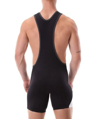 Body Singlet Luckenwalde Anthracite-Noir-Blanc sextoys et accessoires sur La Boutique du Hard