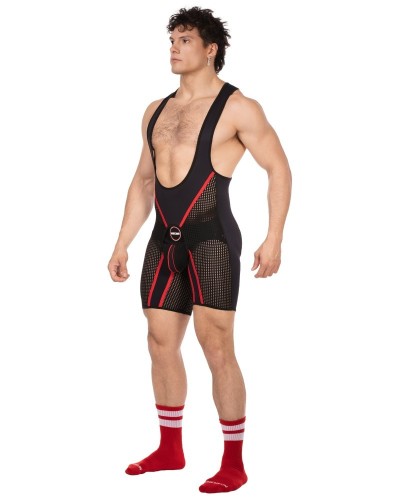 Body Backless Krish Noir-Rouge sextoys et accessoires sur La Boutique du Hard