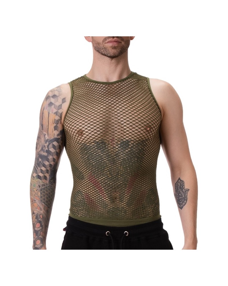 Débardeur Filet Stefano Kaki sextoys et accessoires sur La Boutique du Hard