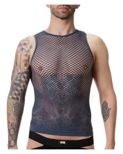 Débardeur Filet Stefano Bleu marine sextoys et accessoires sur La Boutique du Hard