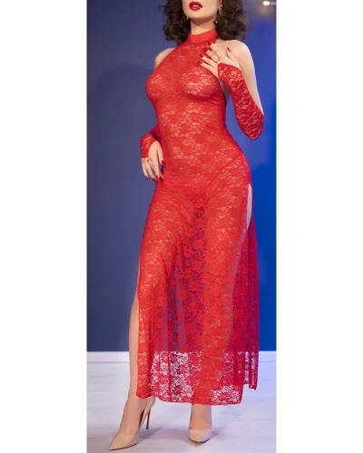 Robe Longue PAOLINA Rouge sextoys et accessoires sur La Boutique du Hard