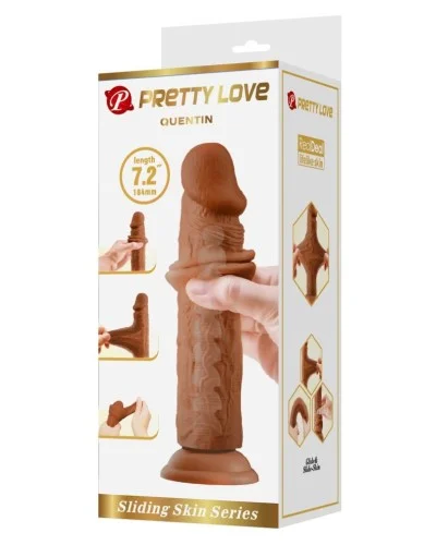 Gode Quentin 15 x 3.8cm Marron sextoys et accessoires sur La Boutique du Hard