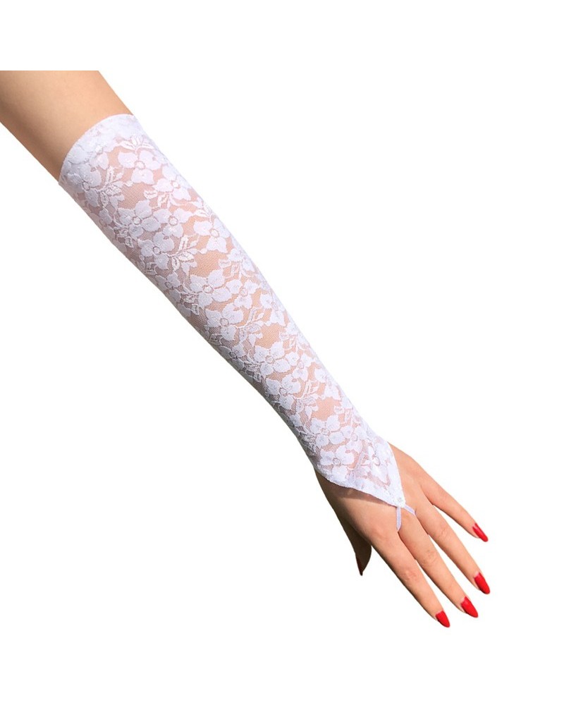 Mitaines Longues NESSA Blanches sextoys et accessoires sur La Boutique du Hard