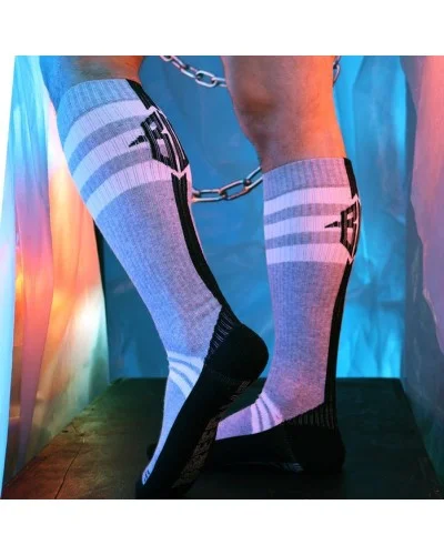 Chaussettes hautes Retro Remix Grises sextoys et accessoires sur La Boutique du Hard