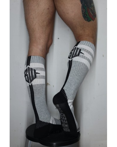 Chaussettes hautes Retro Remix Grises sextoys et accessoires sur La Boutique du Hard