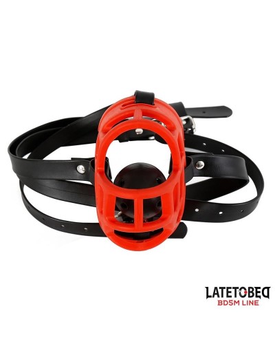 Muselière avec Bâillon-Boule Muzzgag Rouge sextoys et accessoires sur La Boutique du Hard