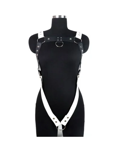 Harnais Bicolore avec Anneau Pénien Bikharness Noir et Blanc sextoys et accessoires sur La Boutique du Hard