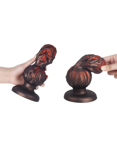 Plug Skullis L 16.5 x 7.5 cm Rouge-Noir sextoys et accessoires sur La Boutique du Hard