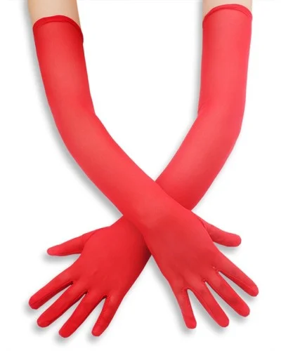 Gants Longs Mesh Gloves 50cm Rouges sextoys et accessoires sur La Boutique du Hard