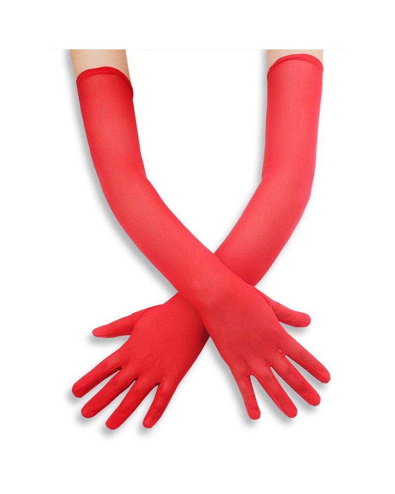 Gants Longs Mesh Gloves 50cm Rouges sextoys et accessoires sur La Boutique du Hard